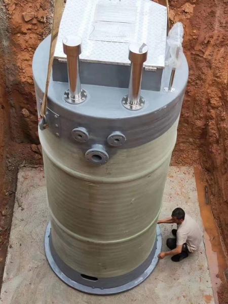 郴州峨眉山一体化提升泵安装