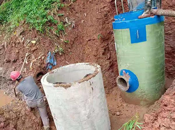 郴州一体化提升泵安装现场